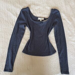 Hippie Rose Navy Long Sleeve Top